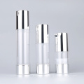 Wholesale manufacturers airless bottle 50ml airless cosmetic bottles with silver cap